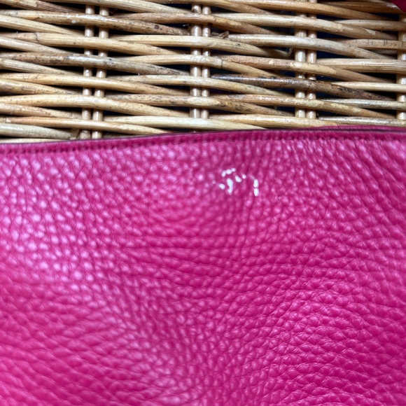 Cole Haan Pink Leather Hobo Bag with Seam Detail
